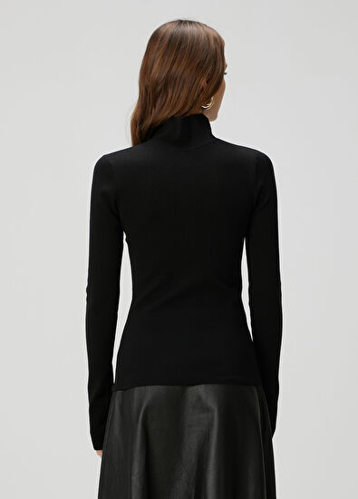 Balenciaga Siyah Yün Polo Triko - 4