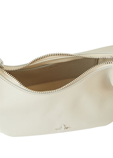 Beymen Club Ekru Kadın Deri Çapraz Çanta - 5