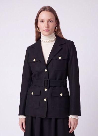 Beymen Club Black Belted Jacket At The Waist - 3