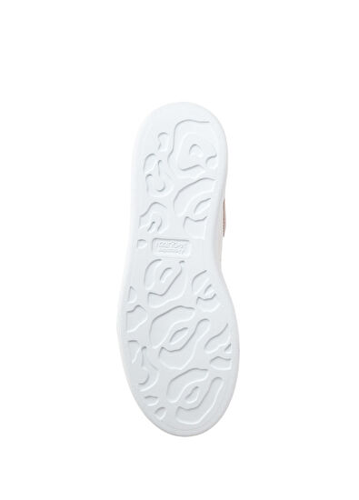 Oversized Beyaz Kadın Deri Sneaker - Görsel 7