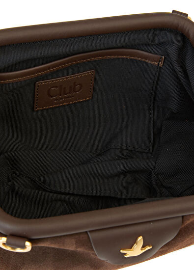 Beymen Club Volume Mini Kahverengi Kadın Deri El Portföyü - 5