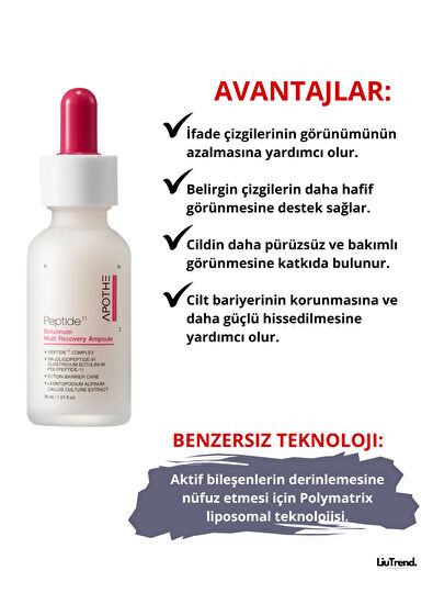 Apothe Peptide 11 Botulinum Multi Recovery Ampoule Yaşlanma Karşıtı Cilt Serumu 30 ml - 3