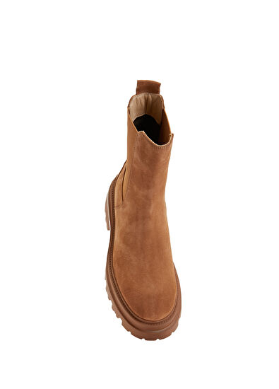 Beymen Club Tan Women's Leather Chelsea Boots - 4