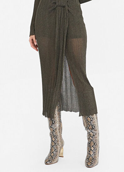 Liu Jo Lurex Yeşil Kadın Kalem Etek - 6
