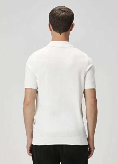 Beymen Club Beyaz Polo Yaka Kısa Kollu Triko - 4