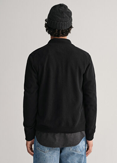 Gant Siyah Fermuarlı Regular Fit Erkek Hırka - 3