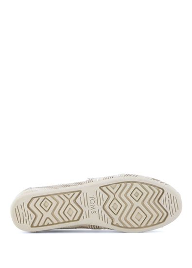 Toms Alpargata Classic Natural Metallic Stripe Kadın Espadril - 5