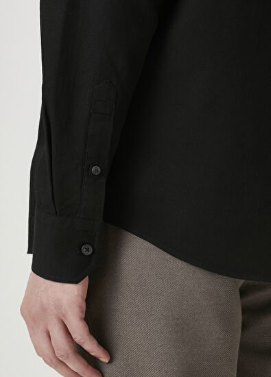 Beymen Club Comfort Fit Black Textured Shirt - 7