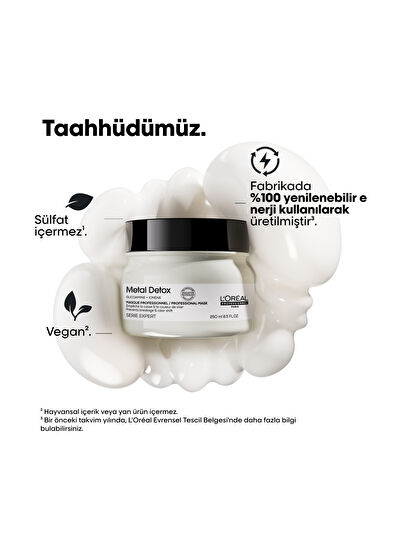 Loreal Professionnel Serie Expert Metal Detox İşlem Görmüş Saçlar için Maske 250 ml - 5