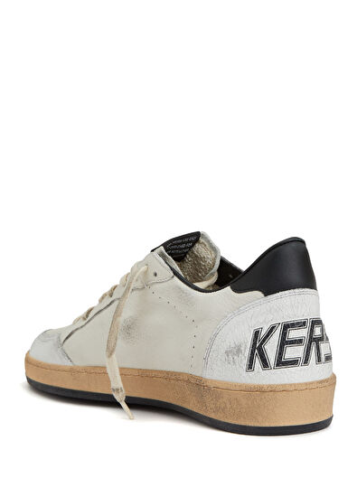 BallStar Siyah Beyaz Erkek Deri Sneaker - Görsel 5