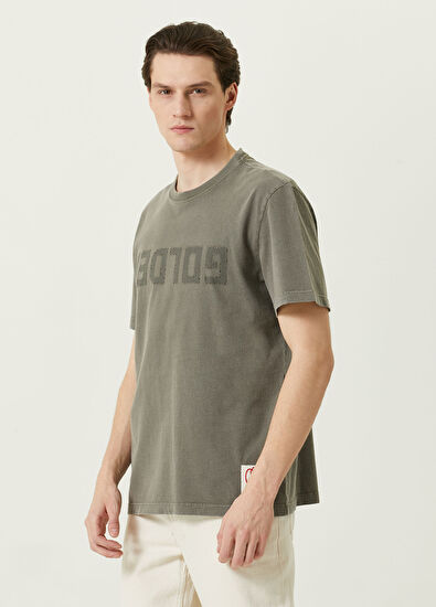 Golden Goose Haki Logo Baskılı T-shirt - 3