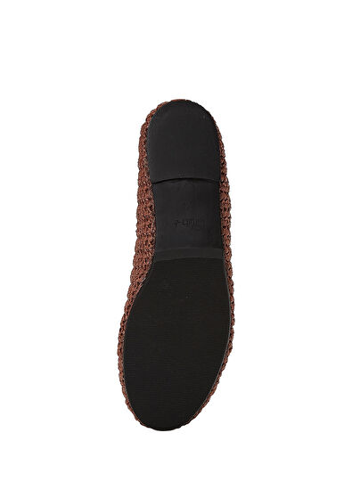 Beymen Club Mary Jane Dried Rose Raffia Ballet Flats - 5