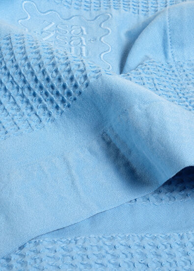 Zsa Zsa Zsu Braga Blue Cotton Waffle King Pique 240 x 220 cm - 5