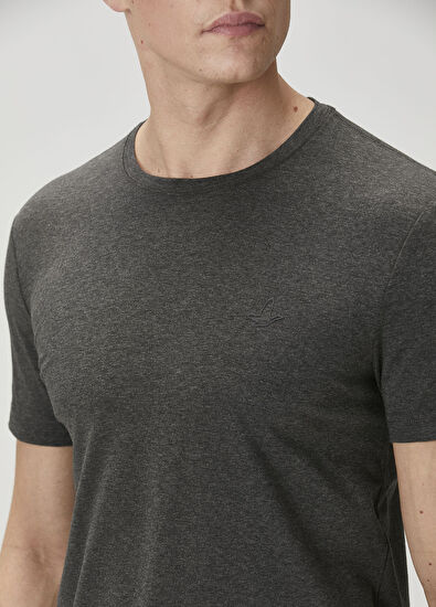 Beymen Club Anthracite Melange Basic T-shirt - 6