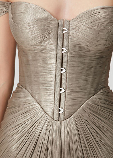 Susie Vizon Maksi İpek Abiye Elbise - Görsel 6