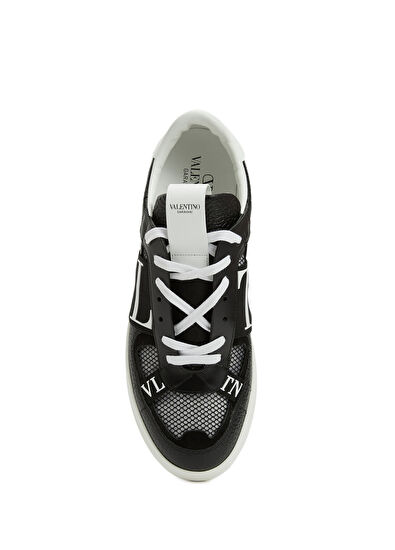 VL7N Siyah Beyaz Erkek Deri Sneaker - Görsel 6