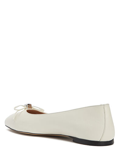 Beymen Club Ecru Goose Logo Cube Accessory Ballet Flats - 3