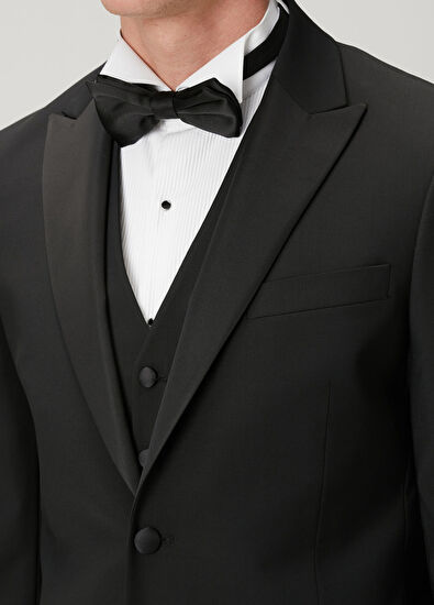 Beymen Club Black Vest Detailed Wool Tuxedo - 8