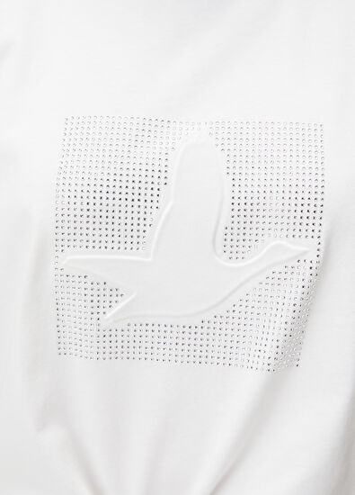 Beymen Club Off White Hotfix Seersucker Logo Loose T-Shirt - 7