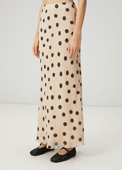 Beymen Club Ekru Puantiyeli Evaze Etek - 3