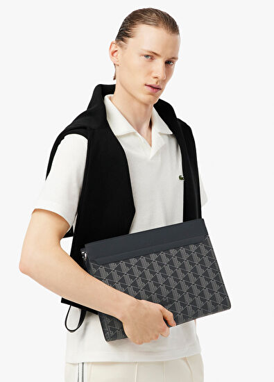 The Blend Erkek Monogram Gri Erkek Laptop Çantası - Görsel 7