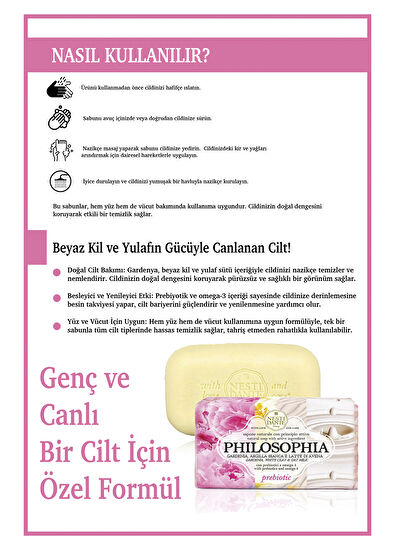 Nesti Dante Philosophia Prebiotic Besleyici ve Nemlendirici Beyaz Kil &  Yulaf Sütü & Omega 3 Katı Sabun 250 gr - 3