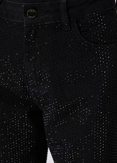 Beymen Club Black Hotfix Straight Jeans - 6