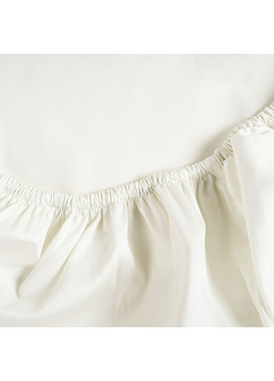 Zsa Zsa Zsu Solid Pamuk Saten Lastikli Çarşaf - 5