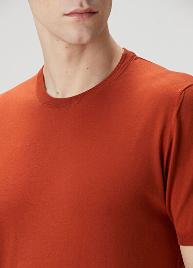 Kiton Kiremit Kısa Kollu Triko - 5