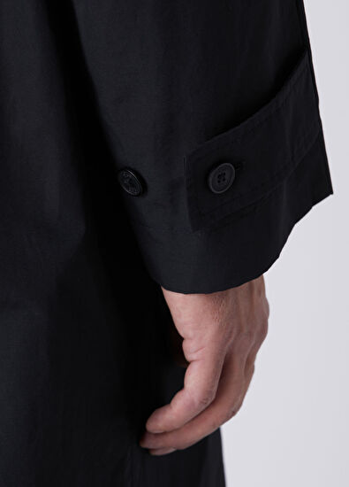 Beymen Club Black Detachable Vest Double-Breasted Top Coat - 9