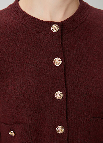 Beymen Club Burgundy Wool Cardigan - 5