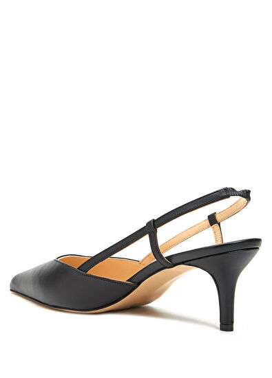 Beymen Club Siyah Deri Topuklu Ayakkabı - 4