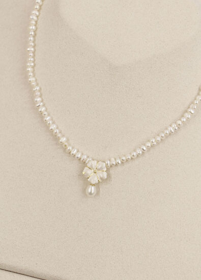 Alegoria Jewellery Bavella 925 Ayar Gümüş İnci Kadın Choker Kolye - 4