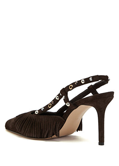 Beymen Club Brown Stud Slingback Pump - 3