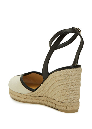 Cecilia Krem Platformlu Kadın Deri Espadril - Görsel 4