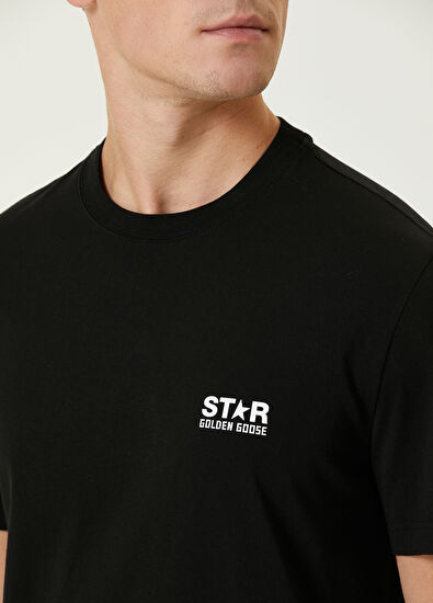 Golden Goose Siyah Logo Baskılı T-shirt - 5