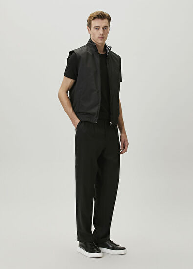 Beymen Club Siyah Hakim Yaka Ekoseli Çift Taraflı Yelek - 5