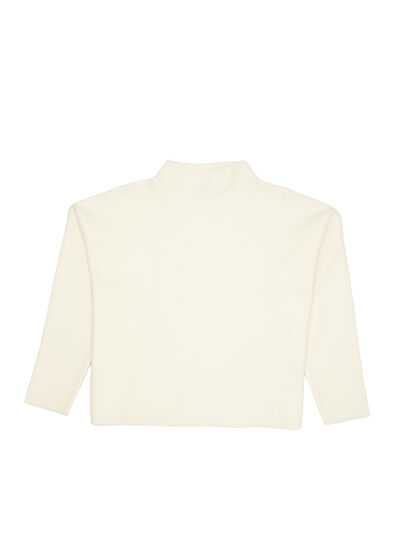 Beymen Club Kırık Beyaz Dik Yaka Kısa Basic Kazak - 7