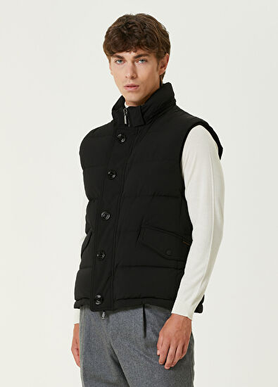 Foskolo Siyah Kapüşonlu Mont - Görsel 5