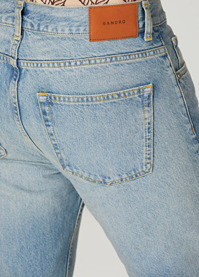 Sandro Regular Fit Mavi Jean Pantolon - 5