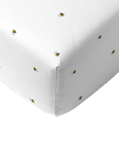 Casadora Baby Happy Bee Beyaz Pamuk Saten Çocuk Lastikli Çarşaf ve Yastık Kılıfı Seti 100 x 200 cm + 50 x 70 cm - 7