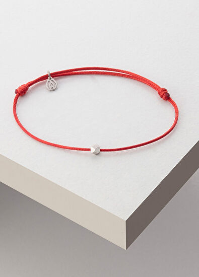 Gümüş Kırmızı Şans Bileklik - Görsel 5