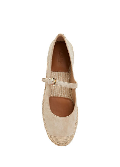 Bej Kadın Süet Espadril - Görsel 5