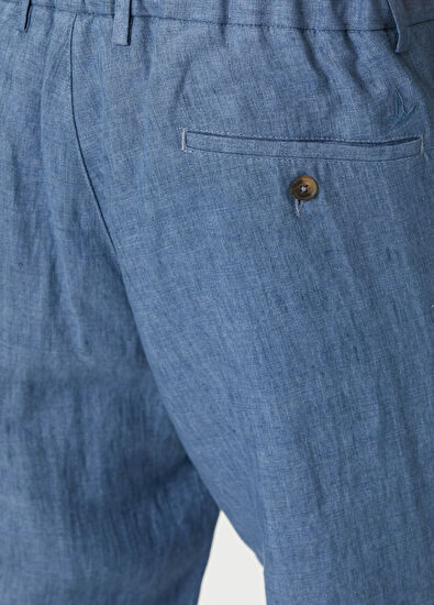 Beymen Club Blue Linen Pants - 5