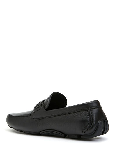 Siyah Logo Tokalı Erkek Deri Driver - Görsel 4