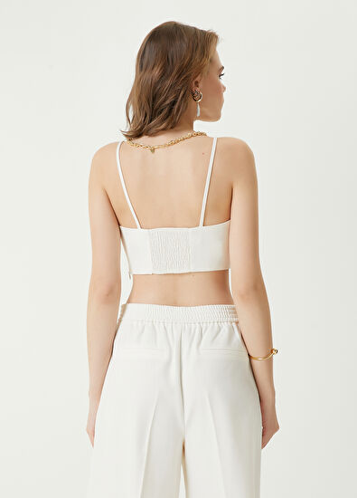 Beymen Club Beyaz Crop Bluz - 6