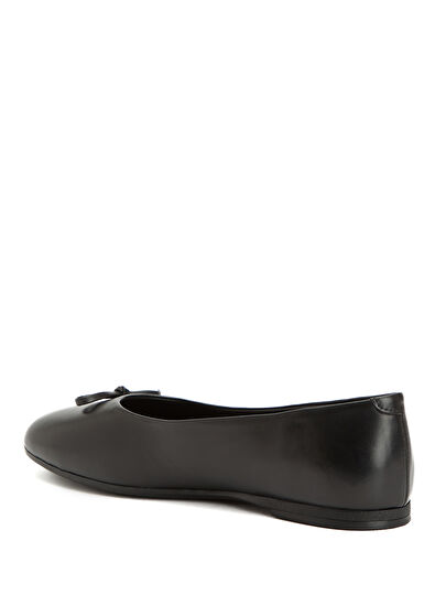 Beymen Club Black Leather Ballerinas - 3