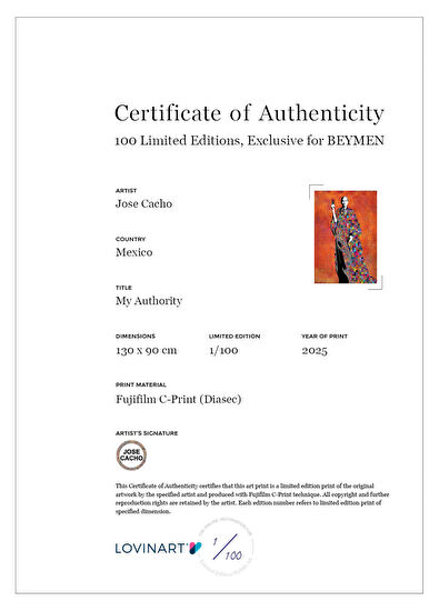 Lovinart My Authority by Jose Cacho Diasec Çerçeveli Tablo - 4