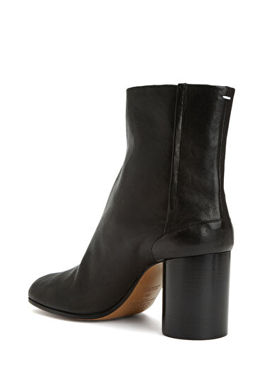 Tabi Siyah Kadın Deri Bot - Görsel 4