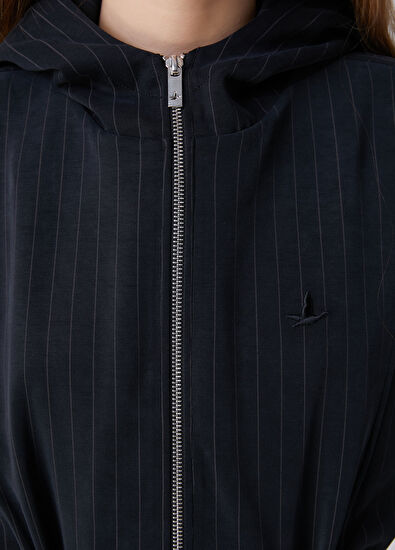 Beymen Club Navy Blue Striped Hoodie - 6